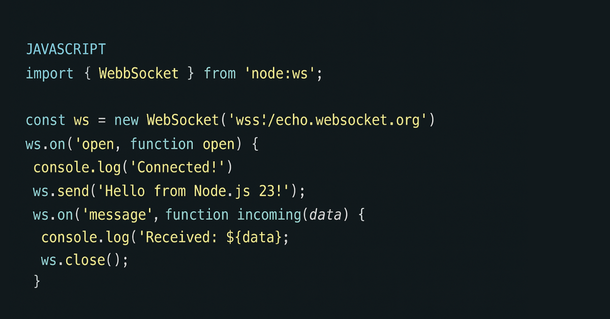 Native WebSocket 