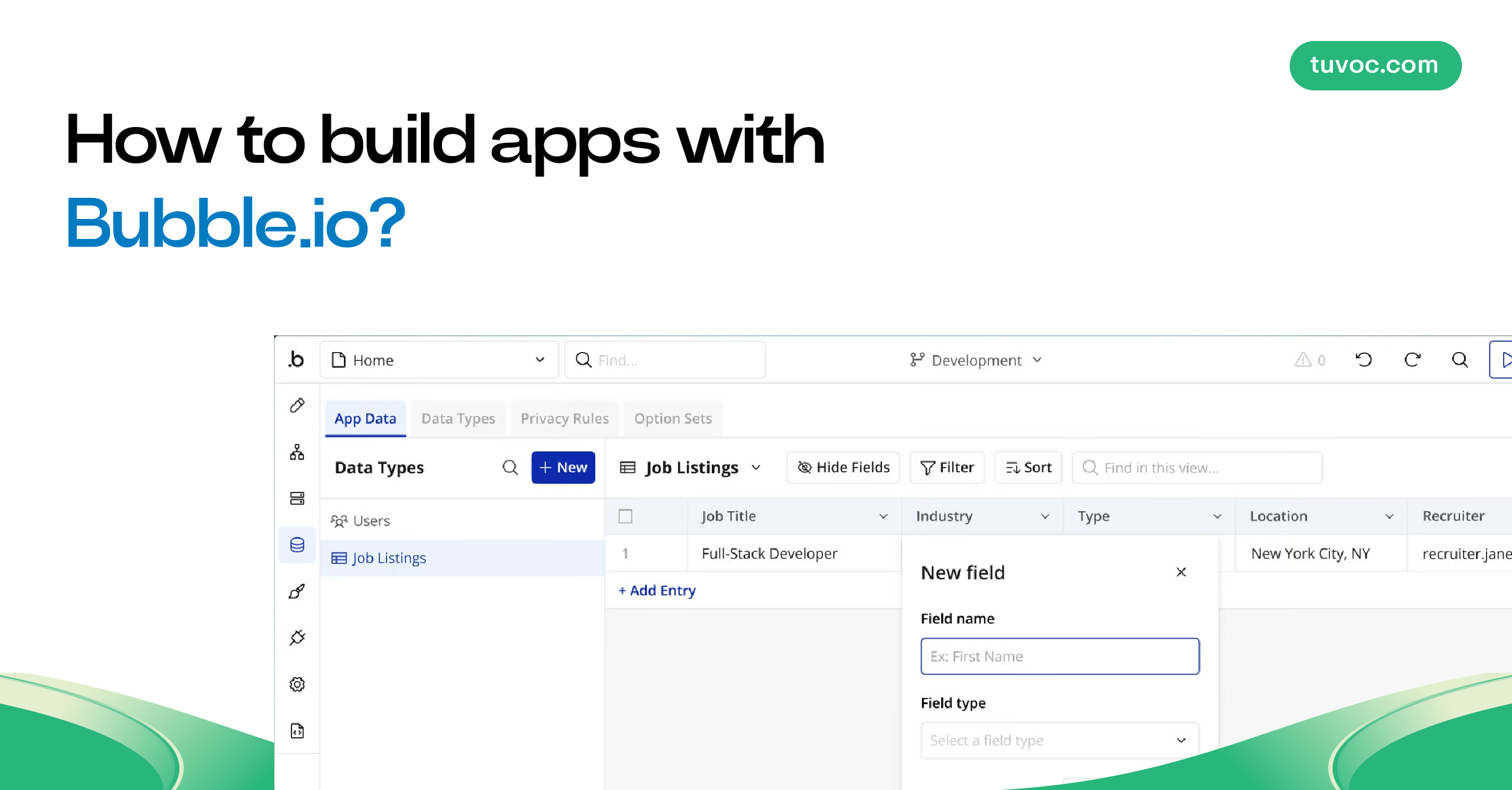 build apps with Bubble.io