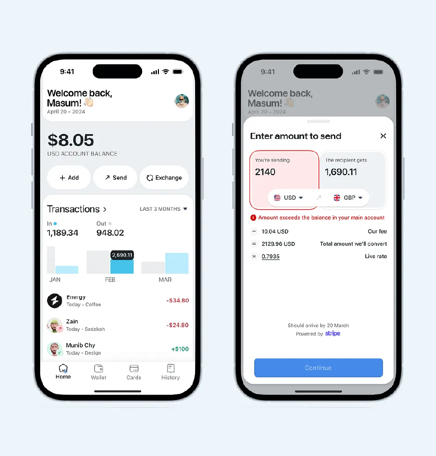 Fintech Wallet App for Instant Payments