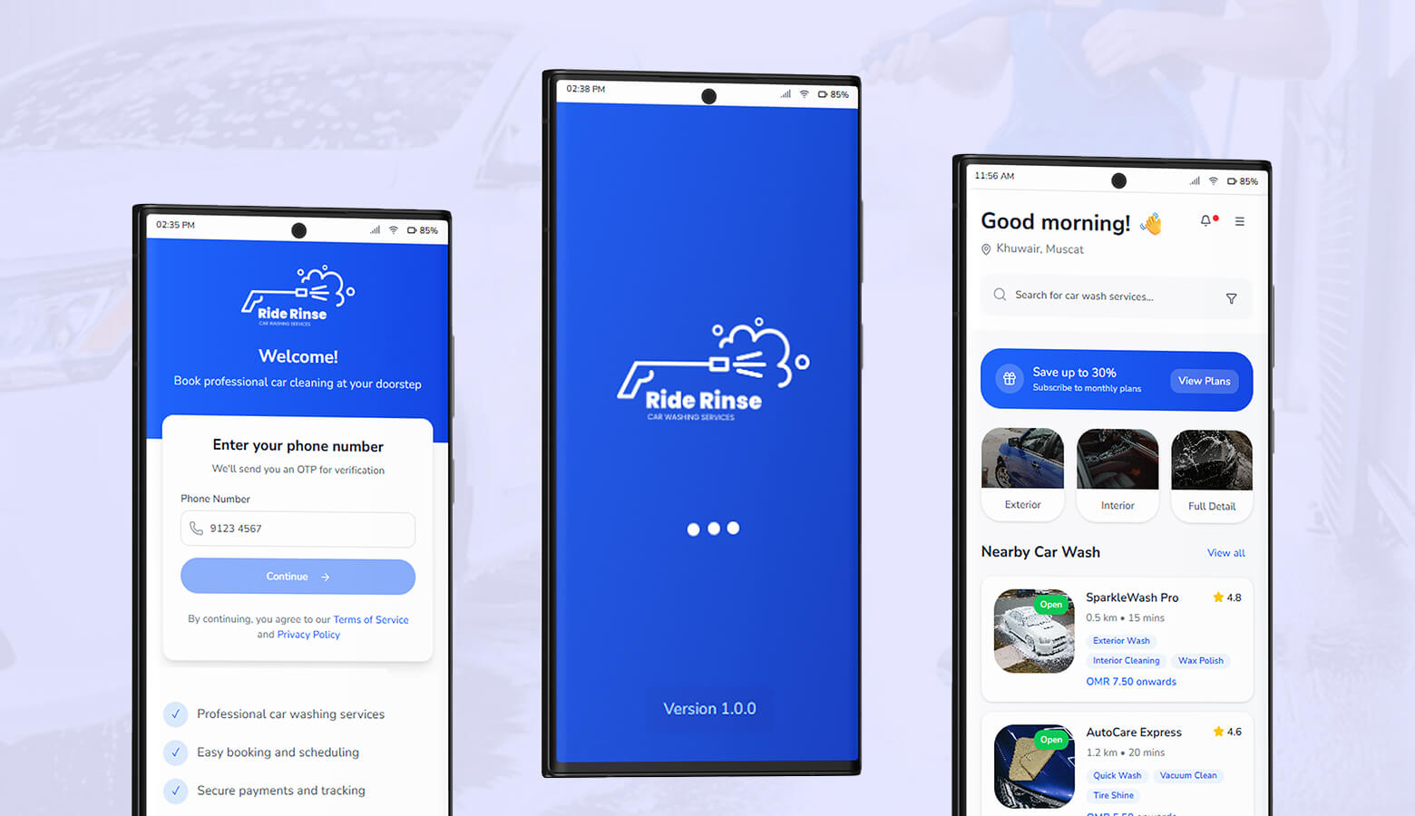 Car Wash App company case study by tuvoc