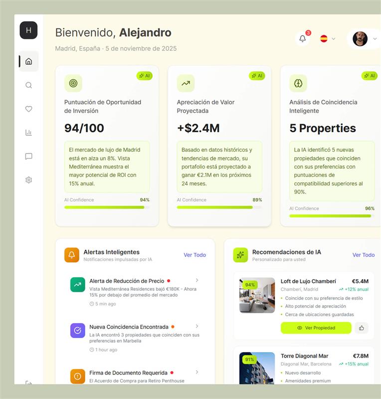 Havenly: Plataforma inteligente para la compra de propiedades de lujo