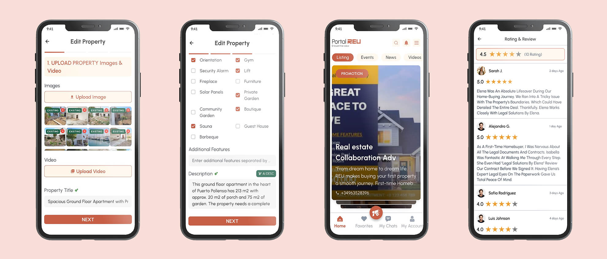 AI-powered analytics dashboard for real estate agencies showing leads, listings, and performance insights