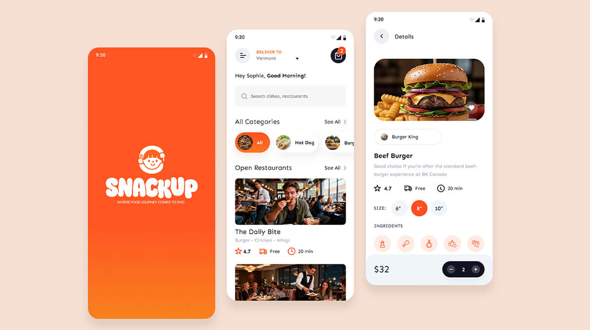 Food Delivery App development case study by tuvoc