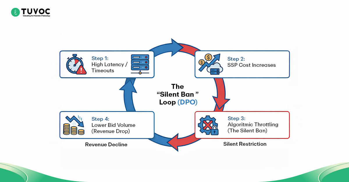 Silent Ban loop -latency-driven traffic throttling